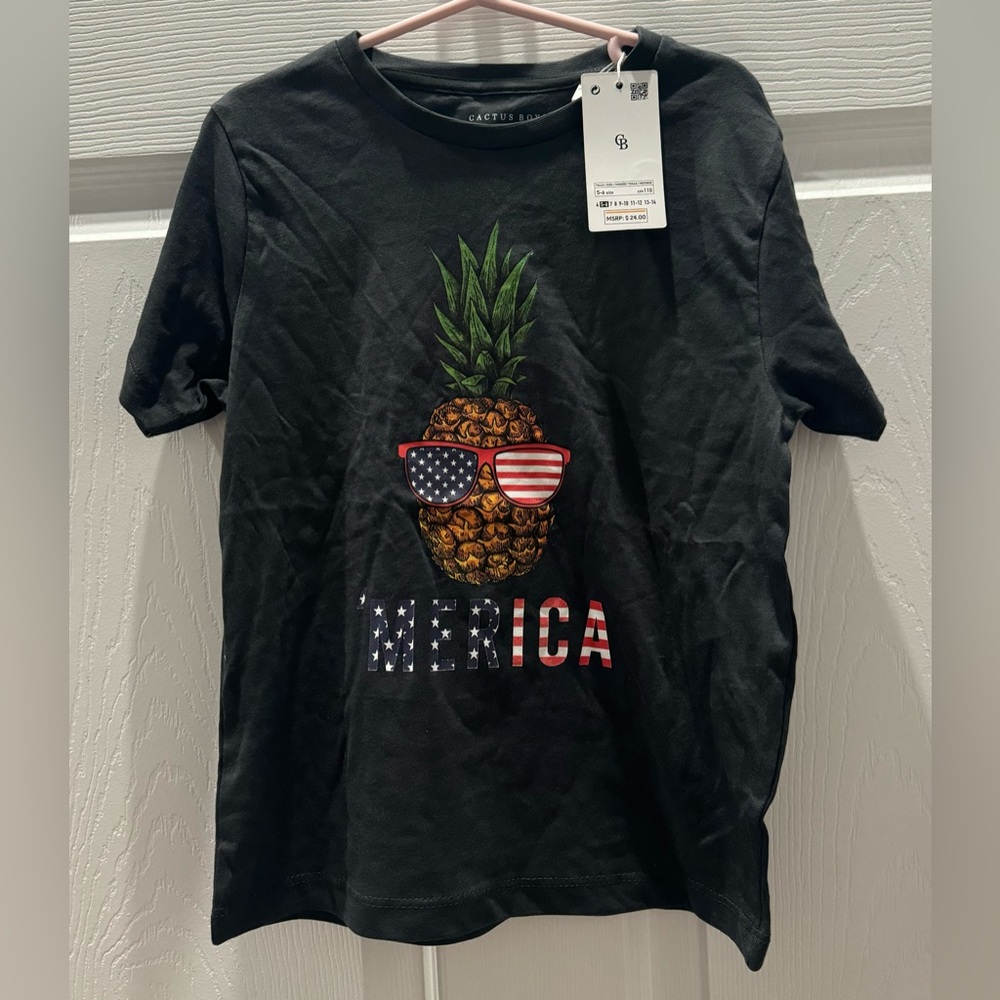 NWT BOYS CACTUS BOYS PATRIOTIC ‘MERICA SHORT SLEEVE T-SHIRT